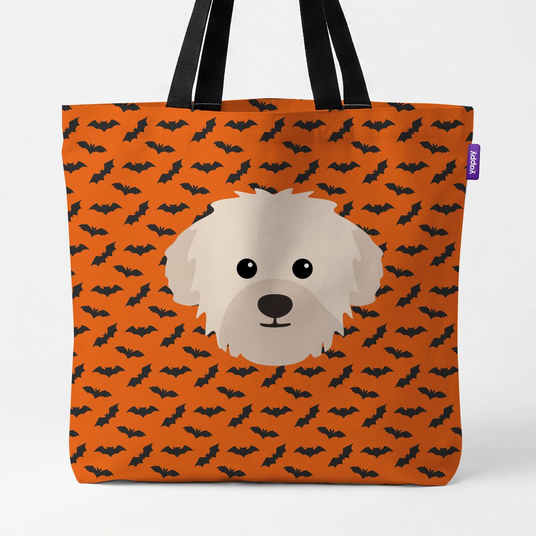 'Bat Attack' - Personalized {breedCommonName} Canvas Bag