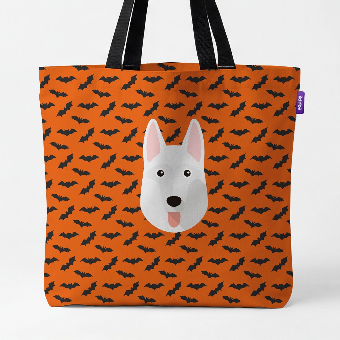 'Bat Attack' - Personalized {breedCommonName} Canvas Bag