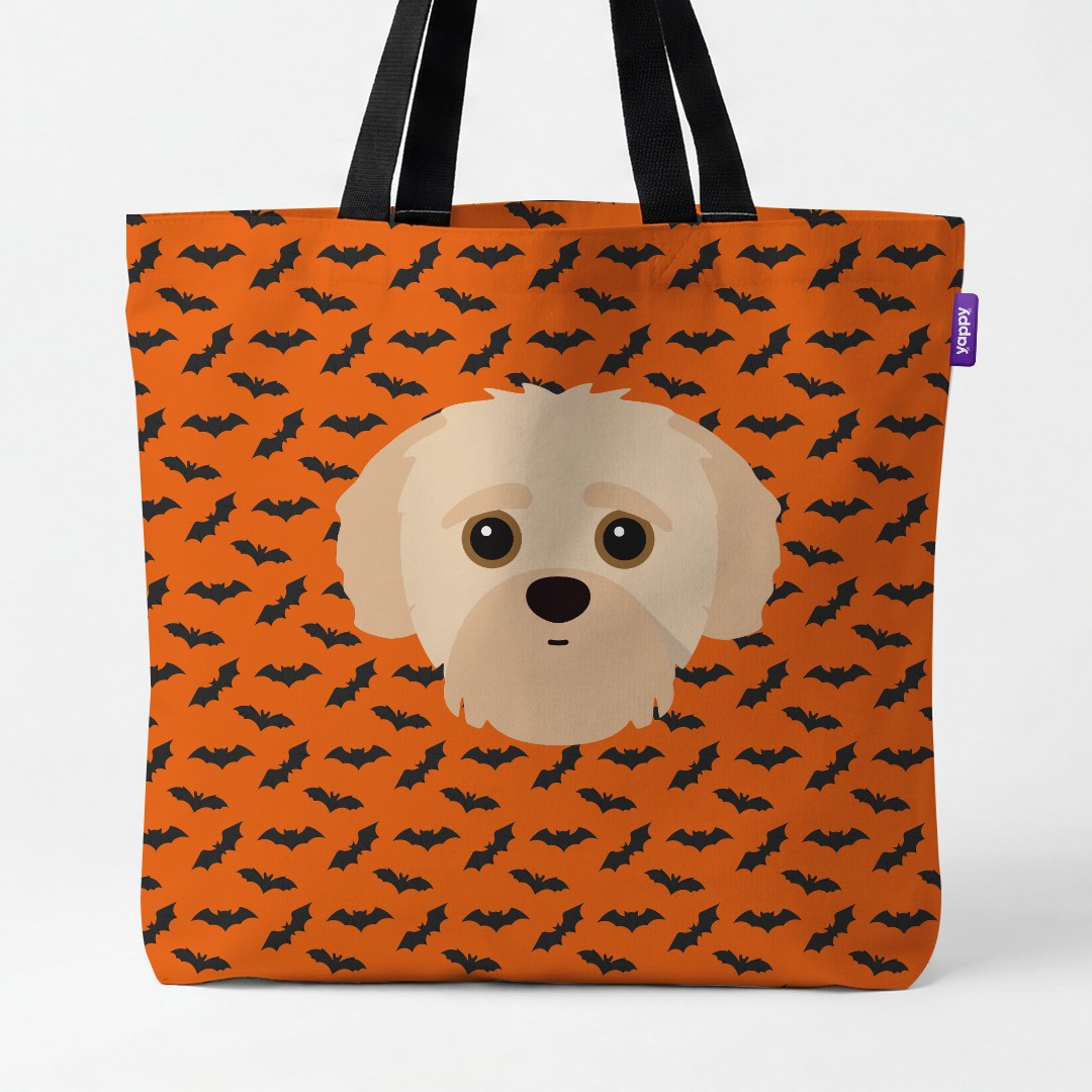 'Bat Attack' - Personalized {breedCommonName} Canvas Bag