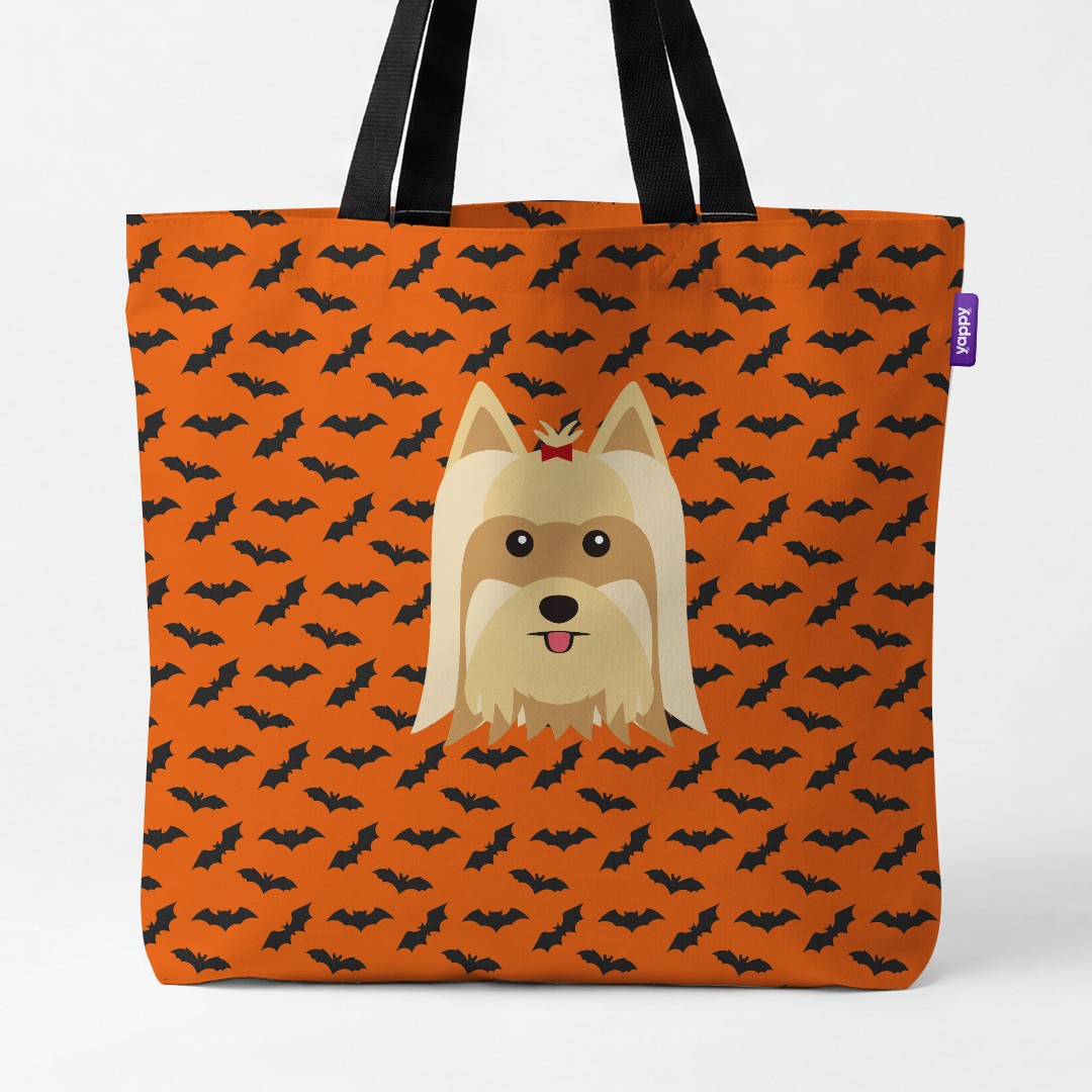 'Bat Attack' - Personalized {breedCommonName} Canvas Bag