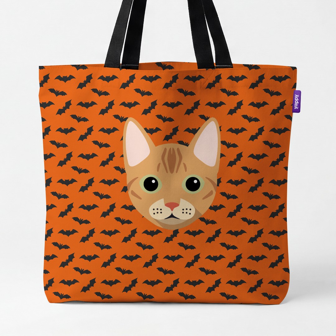 'Bat Attack' - Personalized {breedCommonName} Canvas Bag