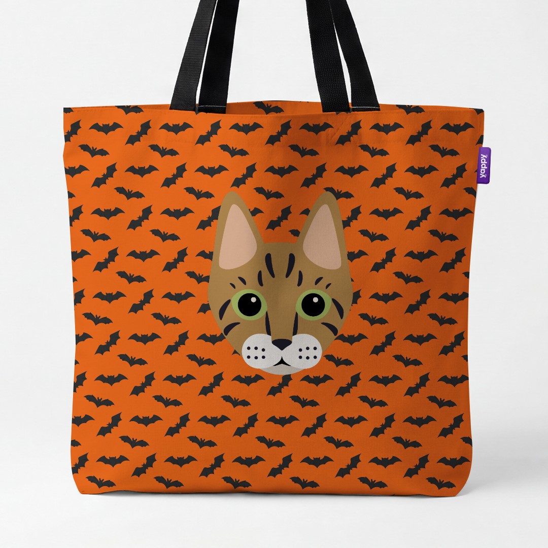 'Bat Attack' - Personalized {breedCommonName} Canvas Bag