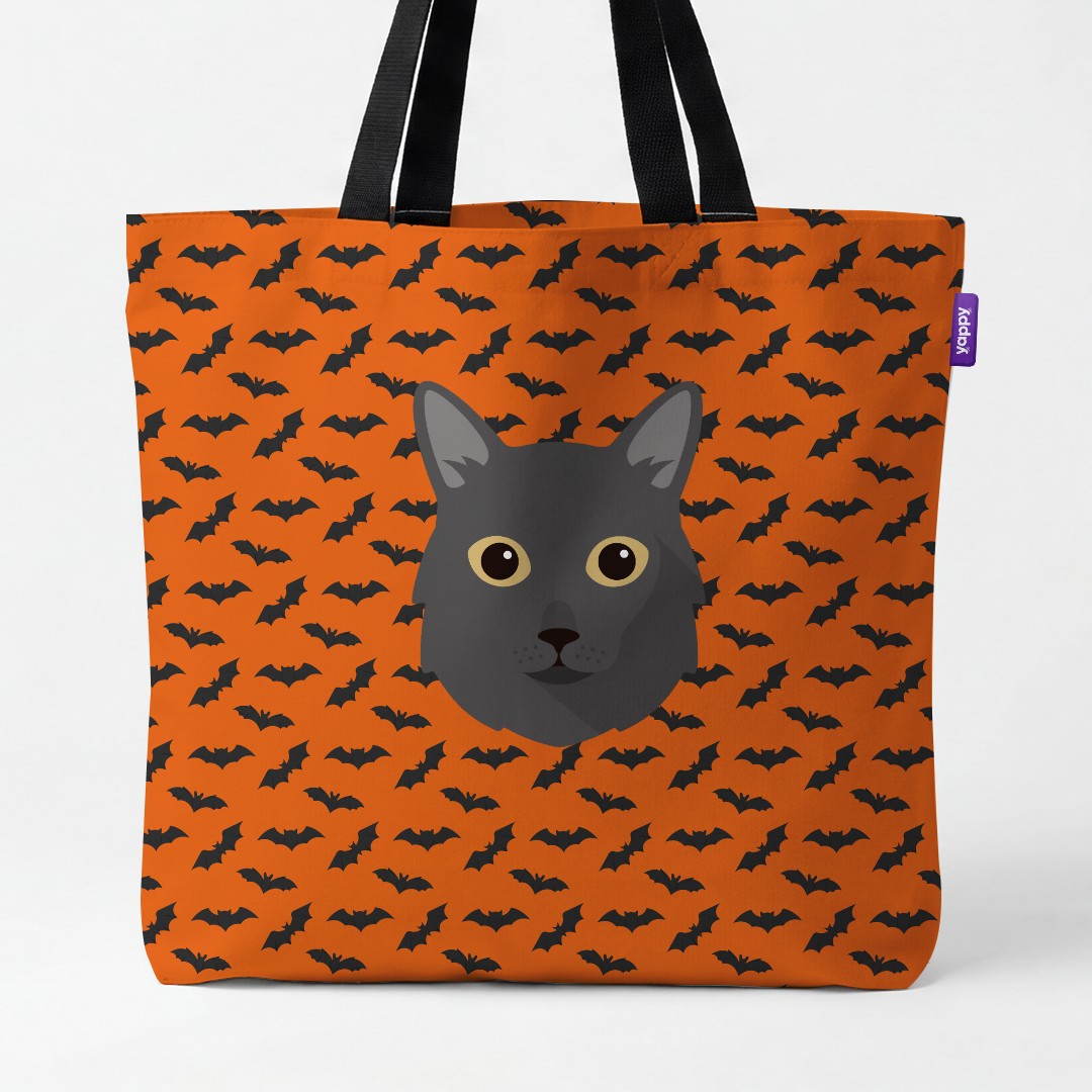 'Bat Attack' - Personalized {breedCommonName} Canvas Bag
