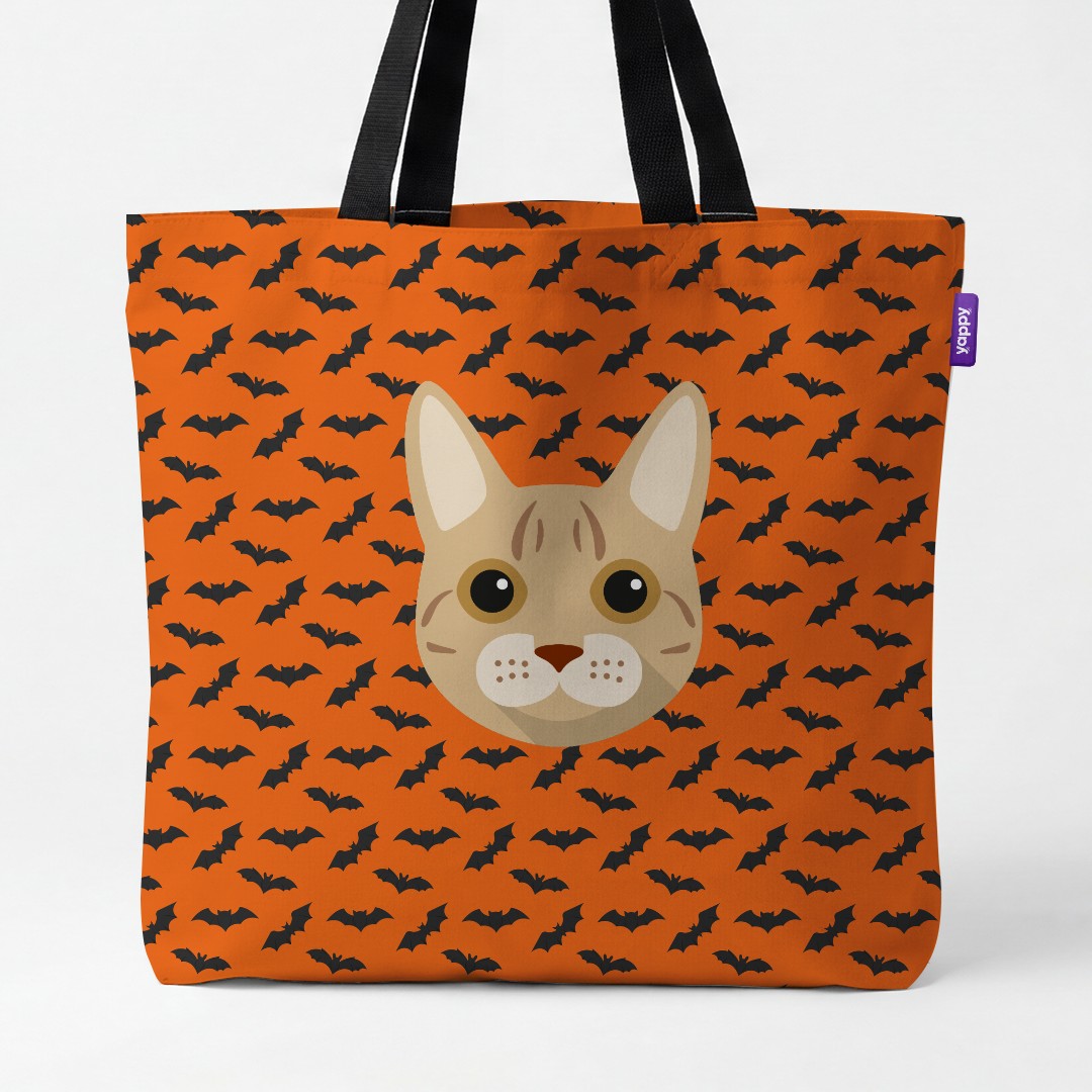 'Bat Attack' - Personalized {breedCommonName} Canvas Bag