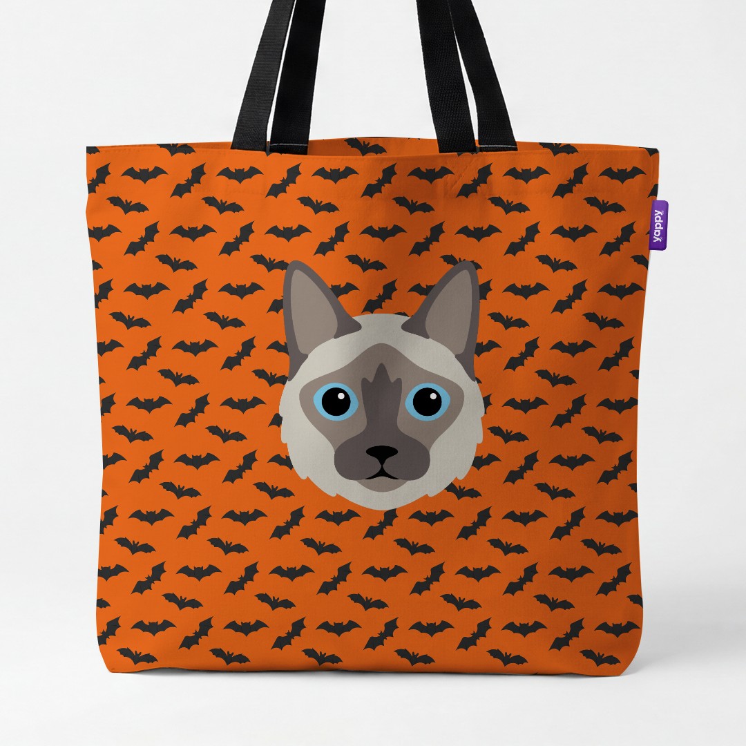 'Bat Attack' - Personalized {breedCommonName} Canvas Bag