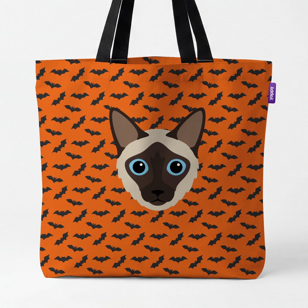 'Bat Attack' - Personalized {breedCommonName} Canvas Bag