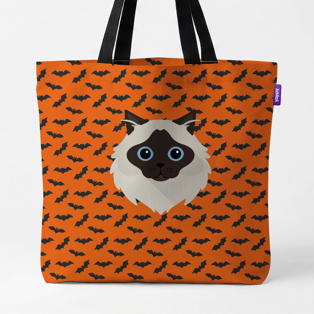 'Bat Attack' - Personalized {breedCommonName} Canvas Bag