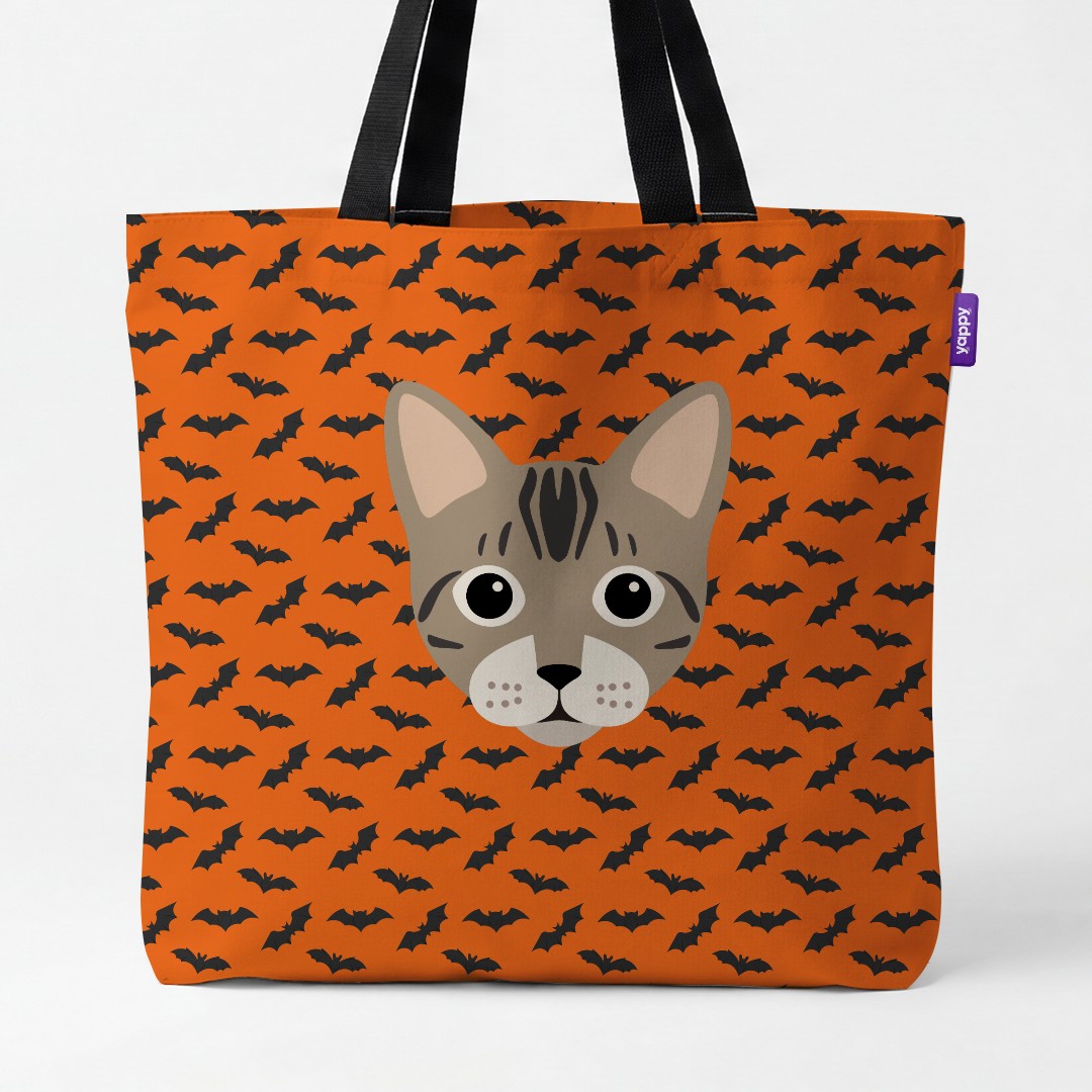 'Bat Attack' - Personalized {breedCommonName} Canvas Bag