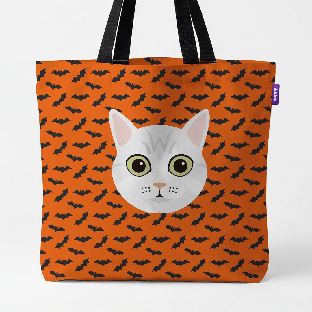'Bat Attack' - Personalized {breedCommonName} Canvas Bag