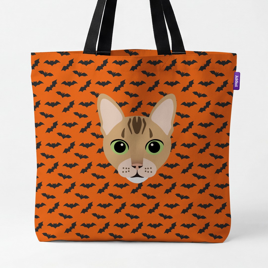 'Bat Attack' - Personalized {breedCommonName} Canvas Bag