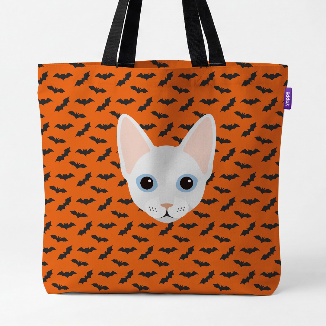 'Bat Attack' - Personalized {breedCommonName} Canvas Bag