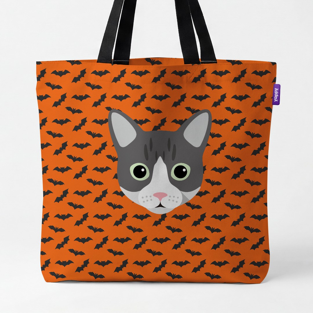 'Bat Attack' - Personalized {breedCommonName} Canvas Bag