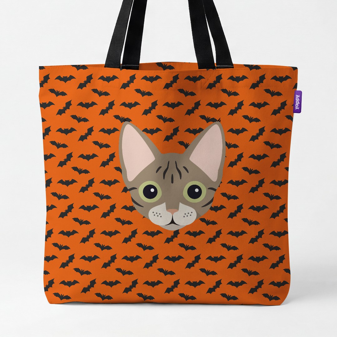 'Bat Attack' - Personalized {breedCommonName} Canvas Bag