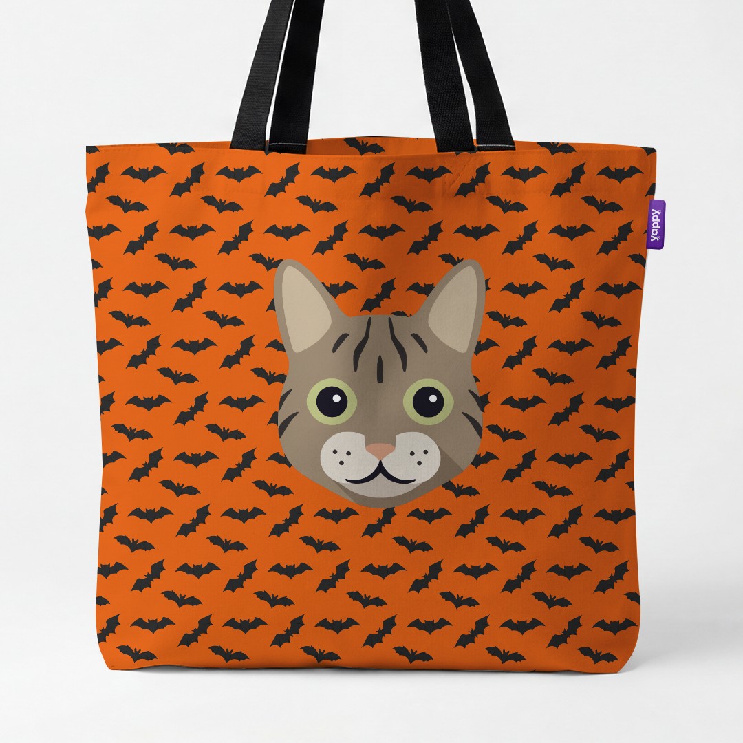 'Bat Attack' - Personalized {breedCommonName} Canvas Bag