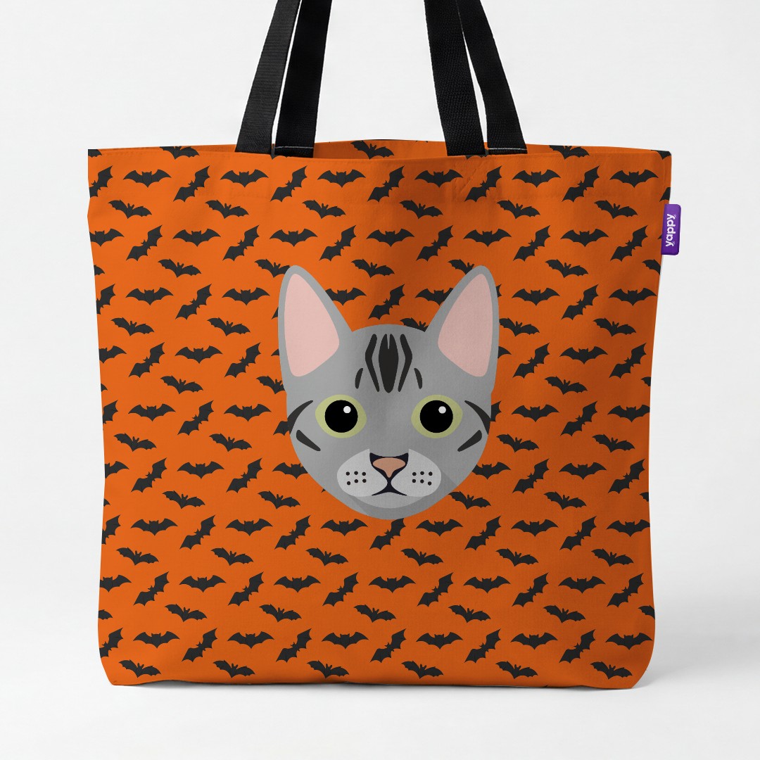 'Bat Attack' - Personalized {breedCommonName} Canvas Bag