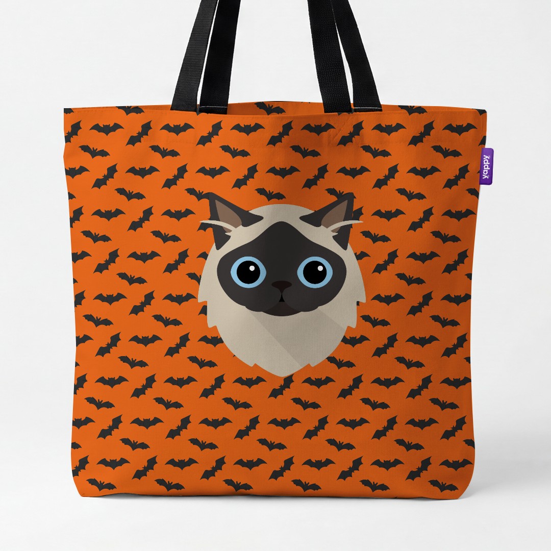 'Bat Attack' - Personalized {breedCommonName} Canvas Bag