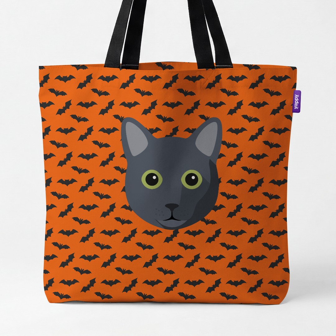 'Bat Attack' - Personalized {breedCommonName} Canvas Bag