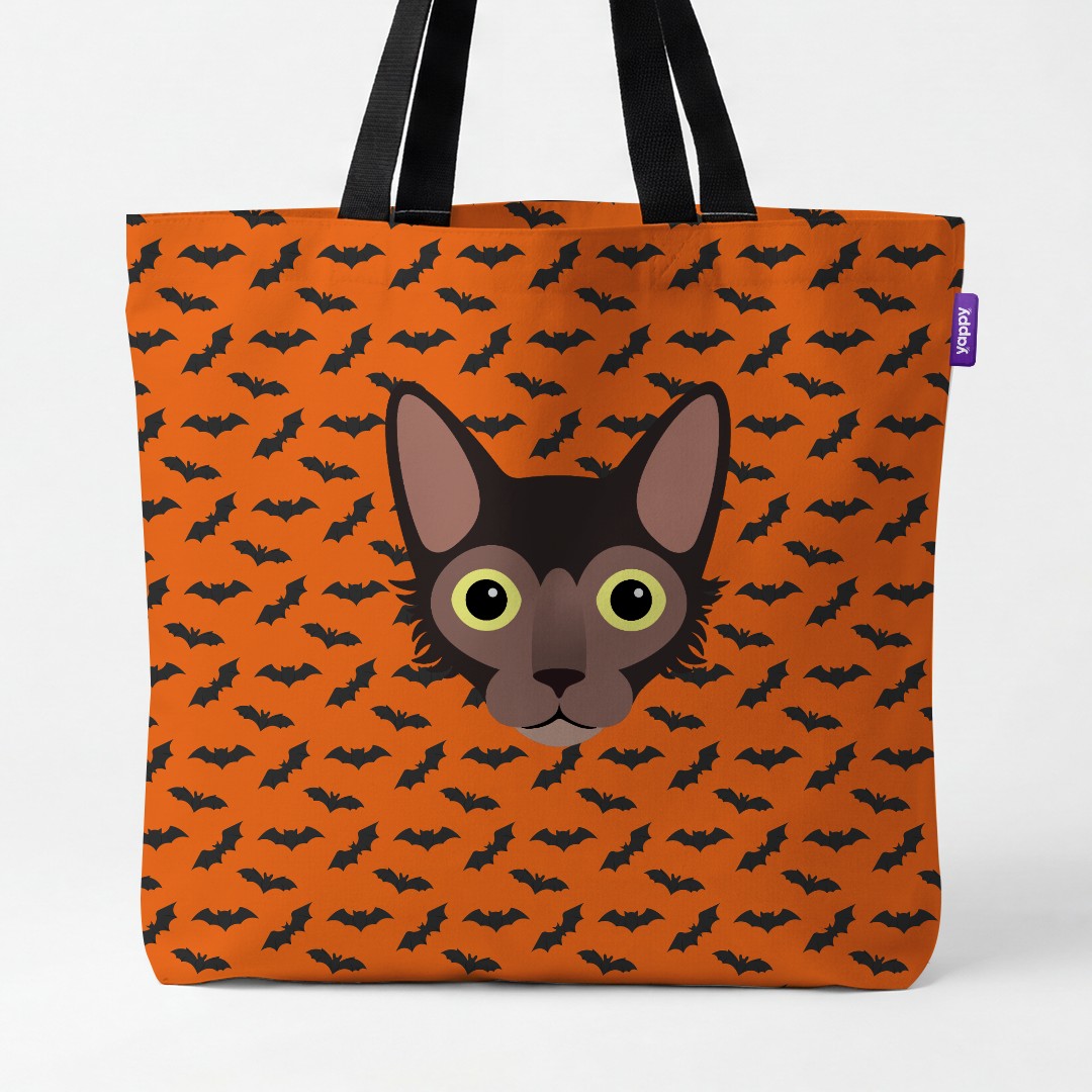 'Bat Attack' - Personalized {breedCommonName} Canvas Bag