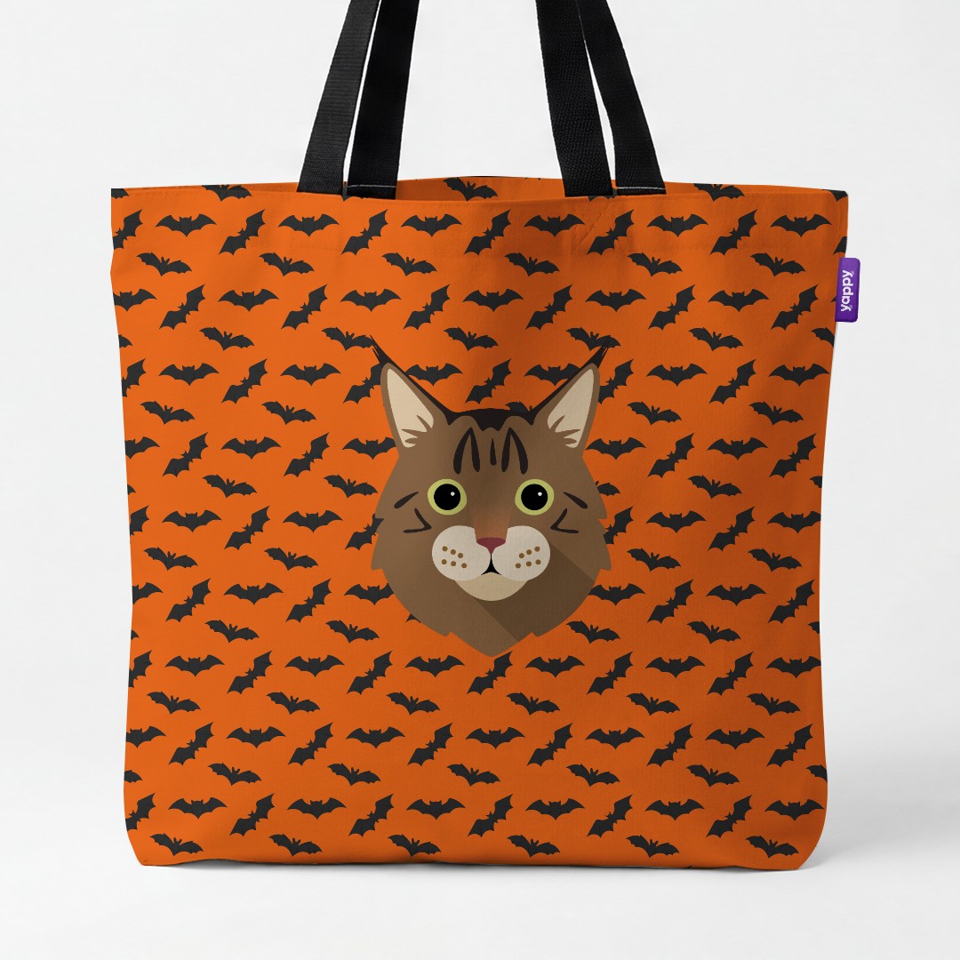 'Bat Attack' - Personalized {breedCommonName} Canvas Bag