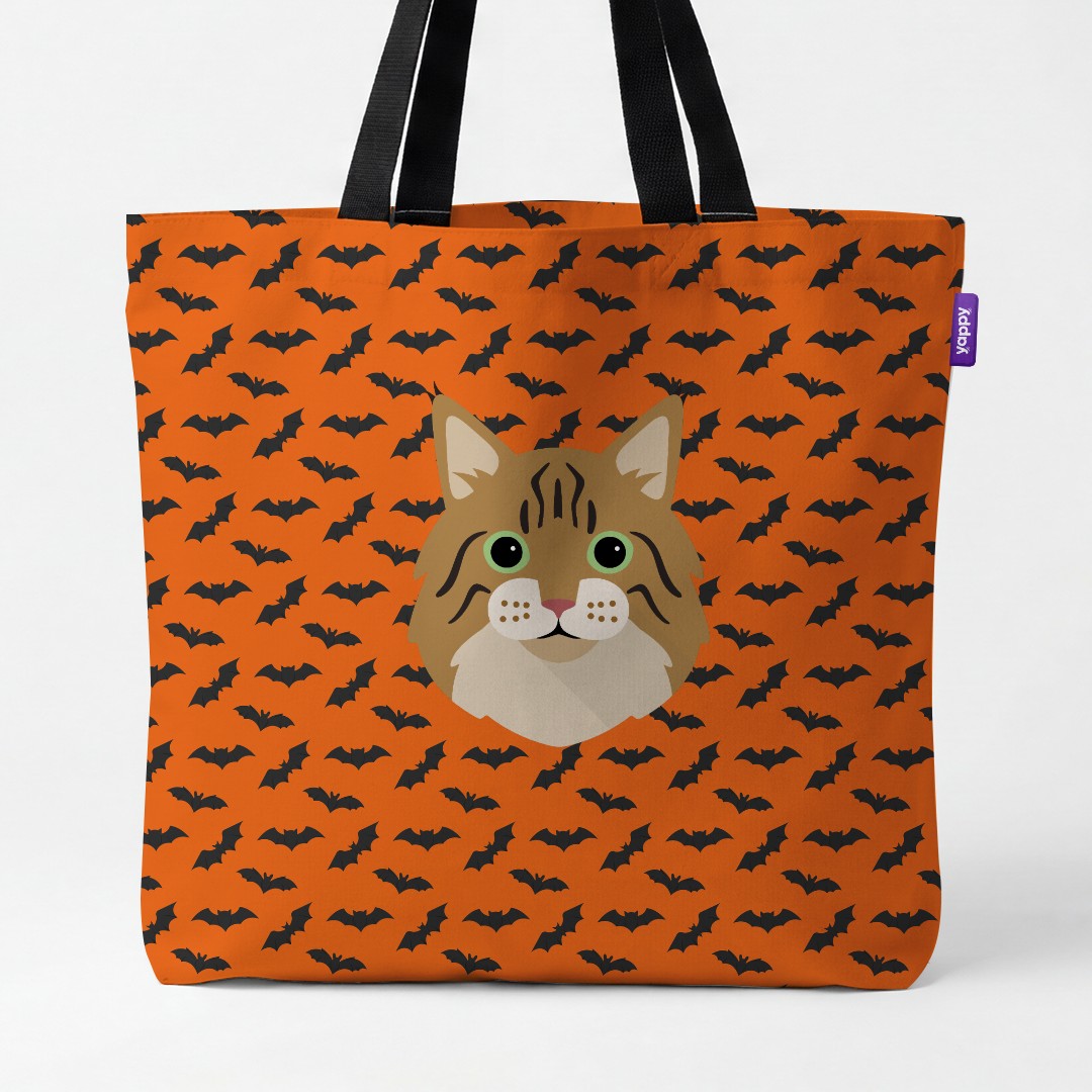 'Bat Attack' - Personalized {breedCommonName} Canvas Bag