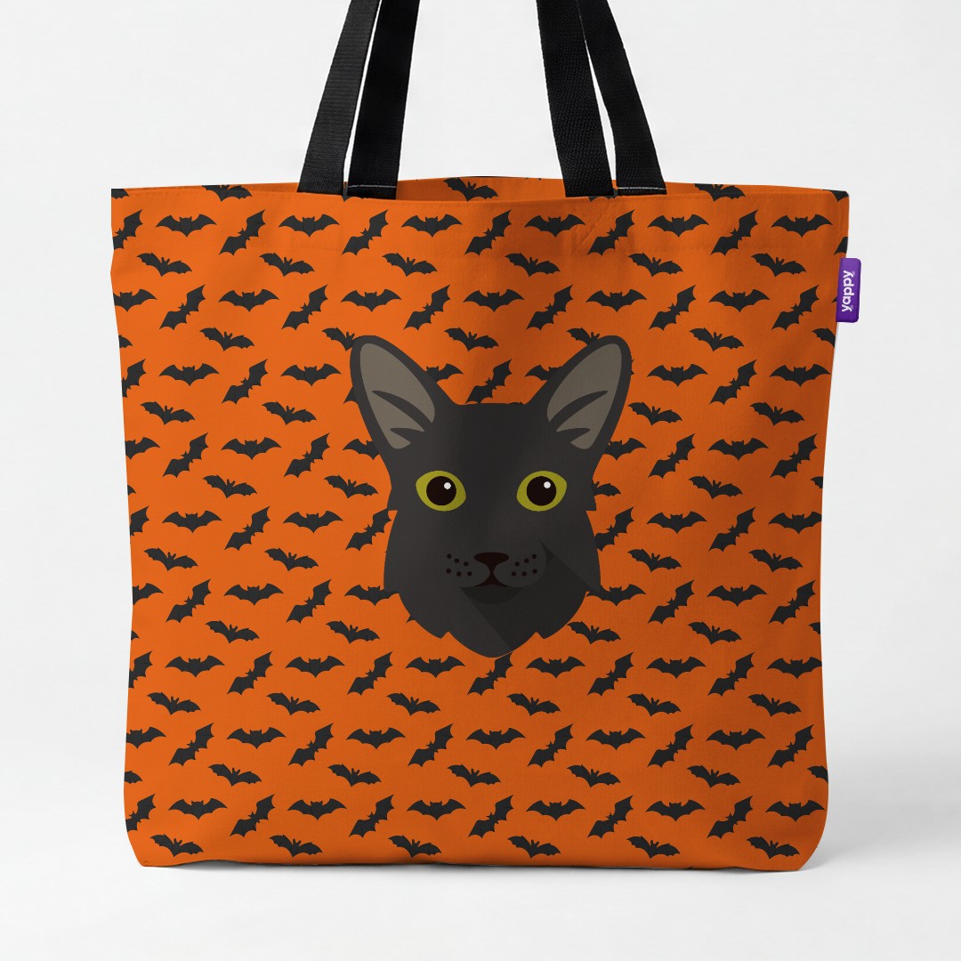 'Bat Attack' - Personalized {breedCommonName} Canvas Bag