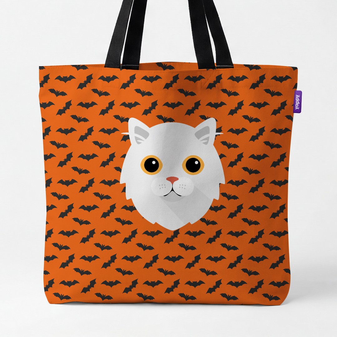 'Bat Attack' - Personalized {breedCommonName} Canvas Bag