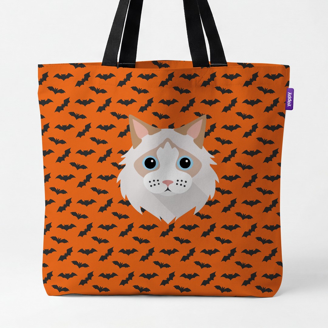 'Bat Attack' - Personalized {breedCommonName} Canvas Bag