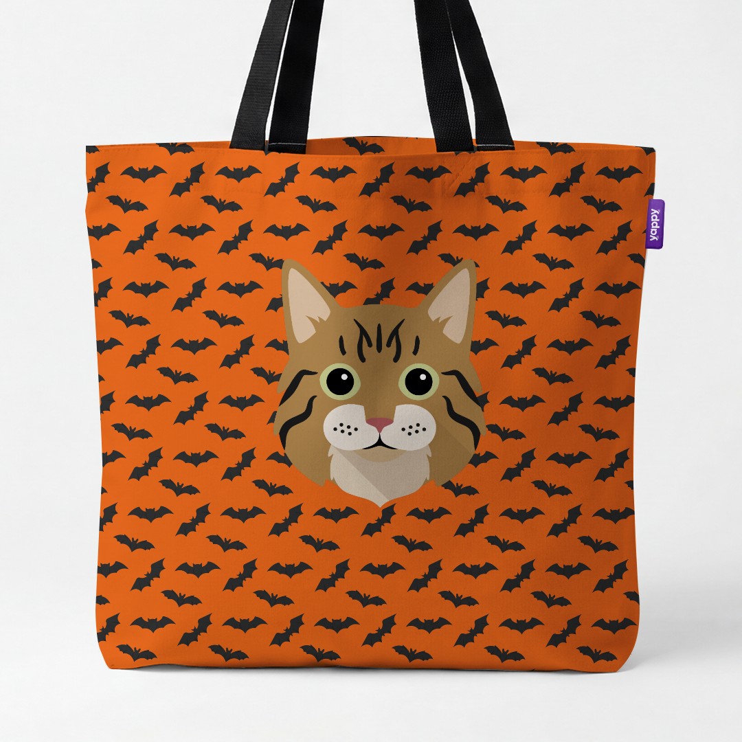 'Bat Attack' - Personalized {breedCommonName} Canvas Bag