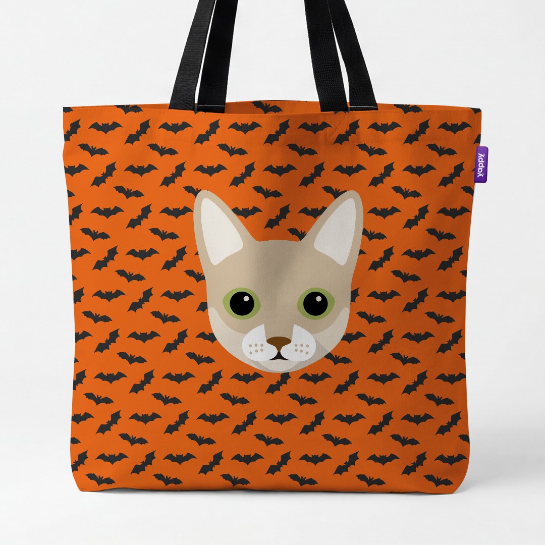 'Bat Attack' - Personalized {breedCommonName} Canvas Bag