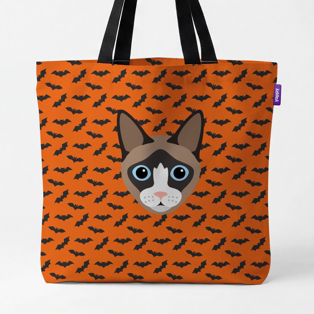 'Bat Attack' - Personalized {breedCommonName} Canvas Bag