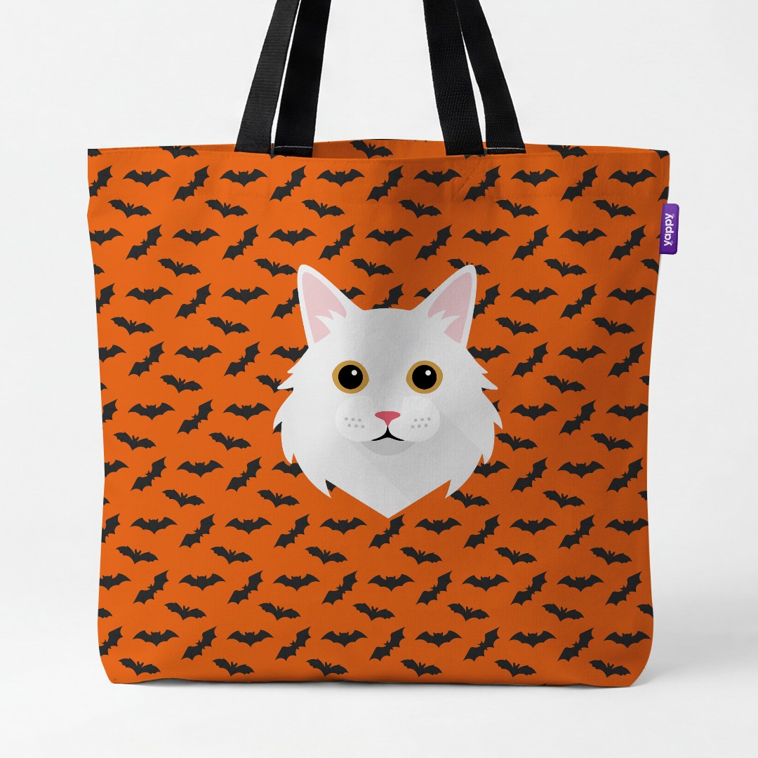 'Bat Attack' - Personalized {breedCommonName} Canvas Bag