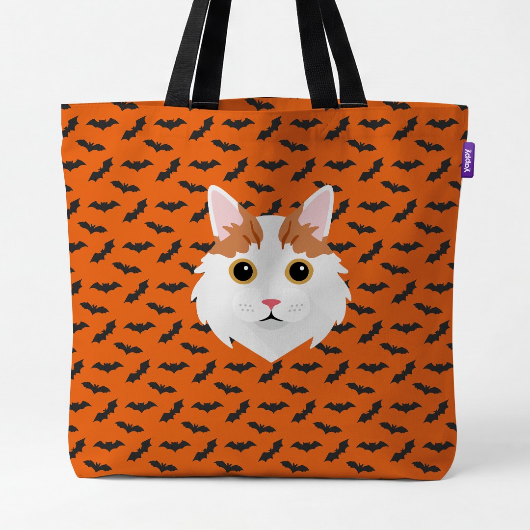 'Bat Attack' - Personalized {breedCommonName} Canvas Bag