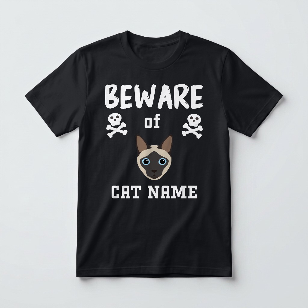 Beware of the Cat: Personalized {breedFullName} T-Shirt