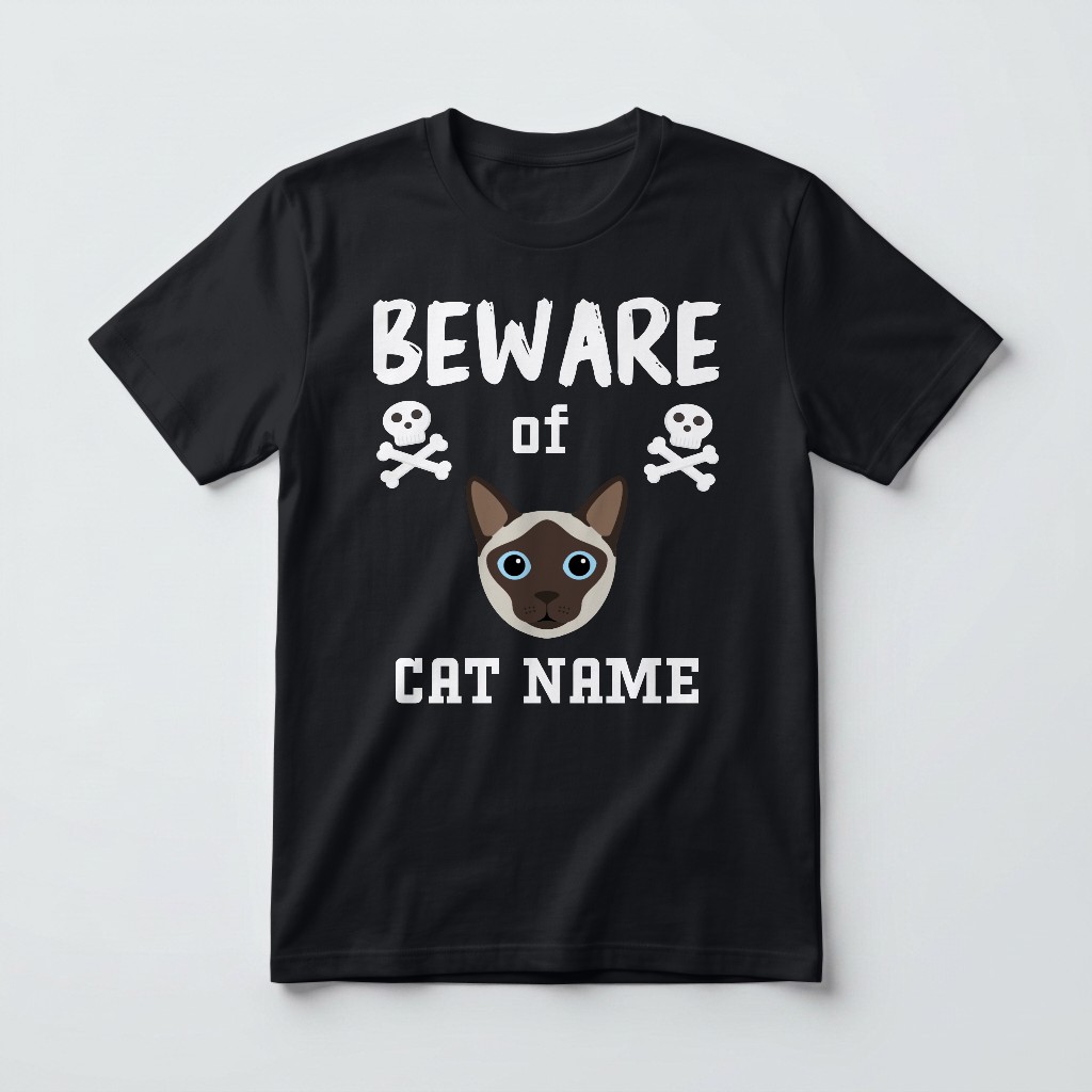 Beware of the Cat: Personalized {breedFullName} T-Shirt