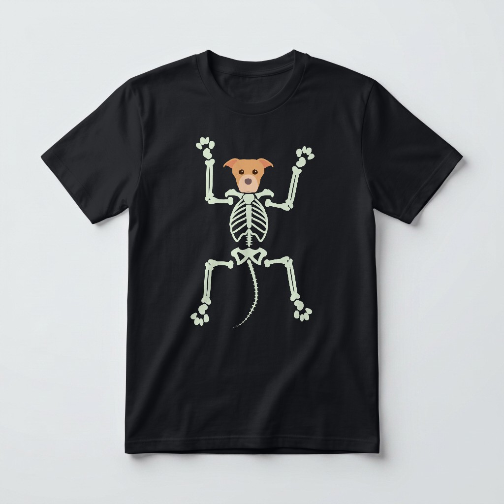 Skeleton Dog: Personalized {breedFullName} T-Shirt