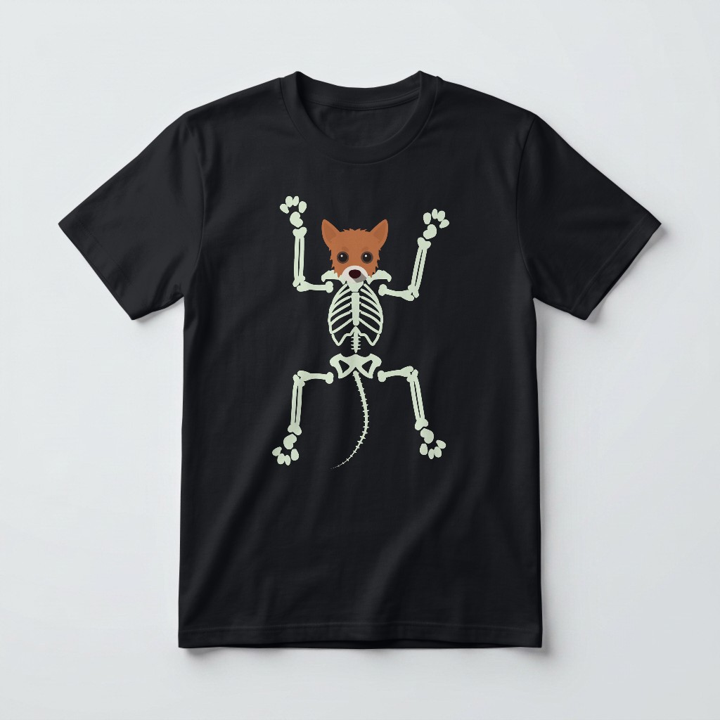 Skeleton Dog: Personalized {breedFullName} T-Shirt