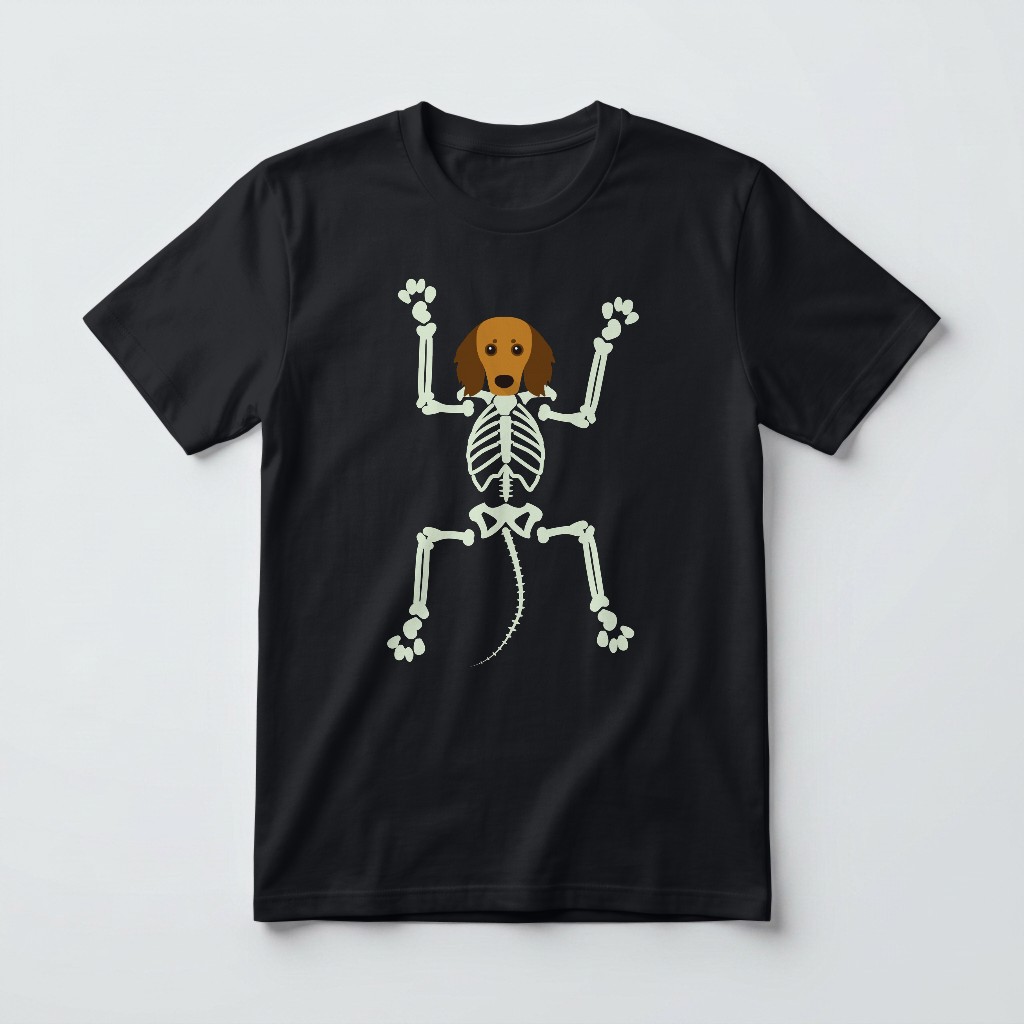 Skeleton Dog: Personalized {breedFullName} T-Shirt