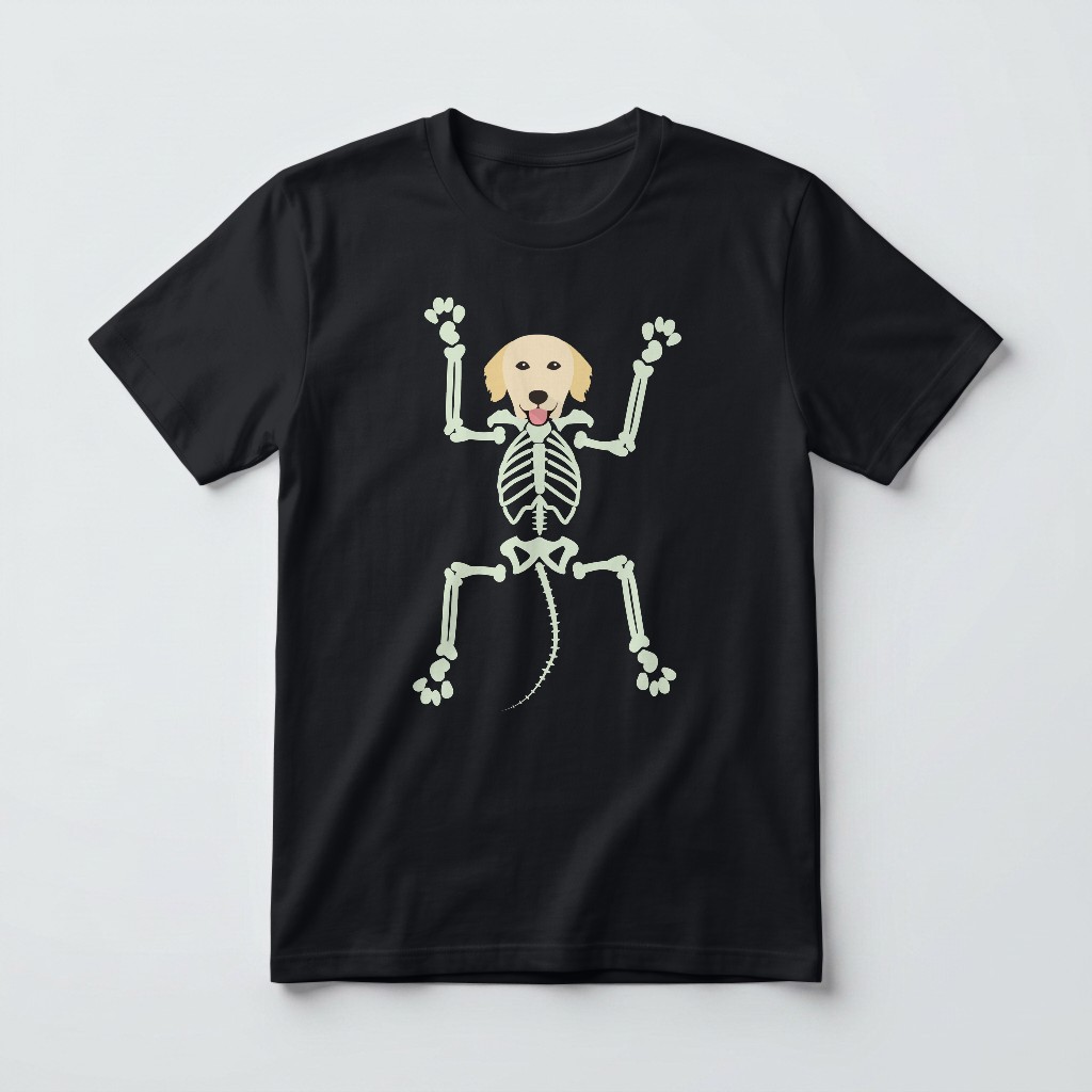 Skeleton Dog: Personalised {breedFullName} T-Shirt