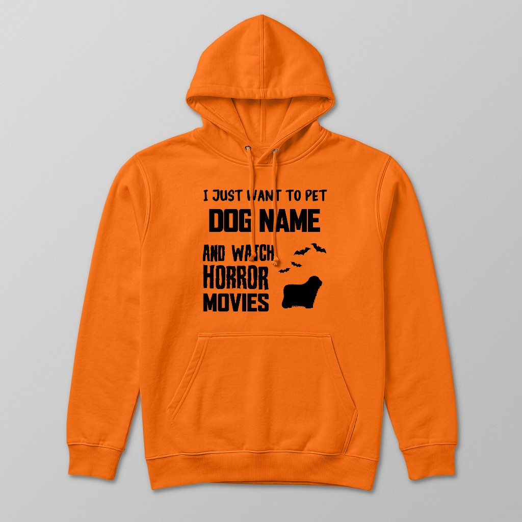 Watch Horror Movies: Personalized {breedFullName} Hoodie