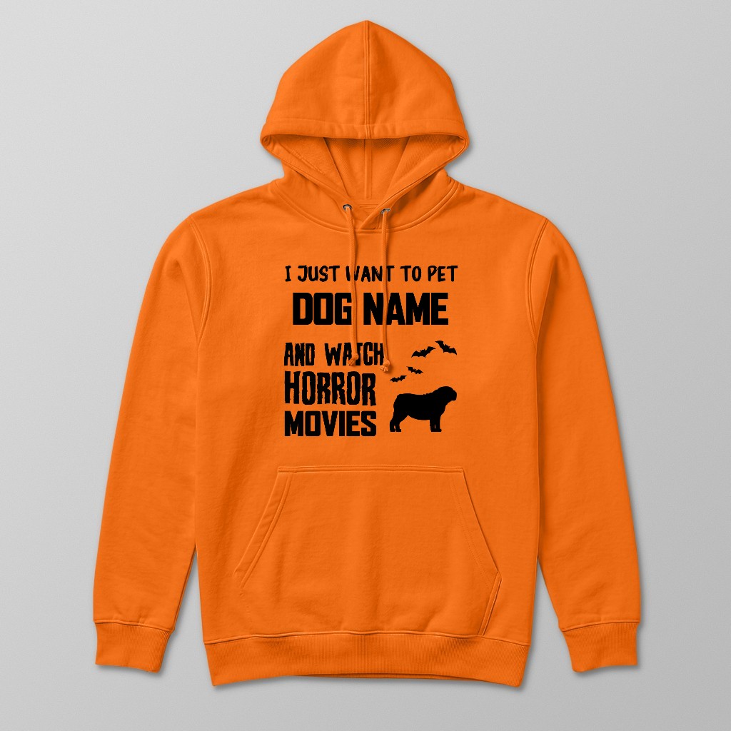 Watch Horror Movies: Personalized {breedFullName} Hoodie