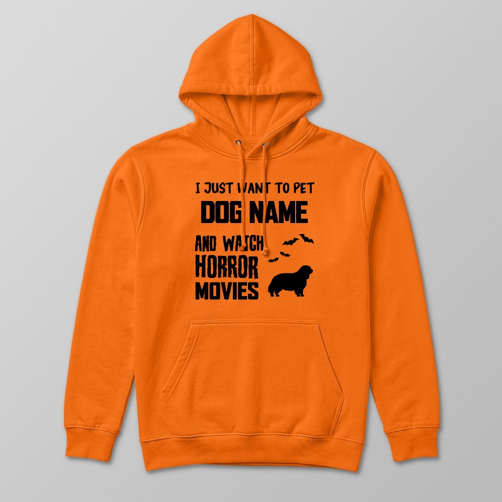 Watch Horror Movies: Personalized {breedFullName} Hoodie