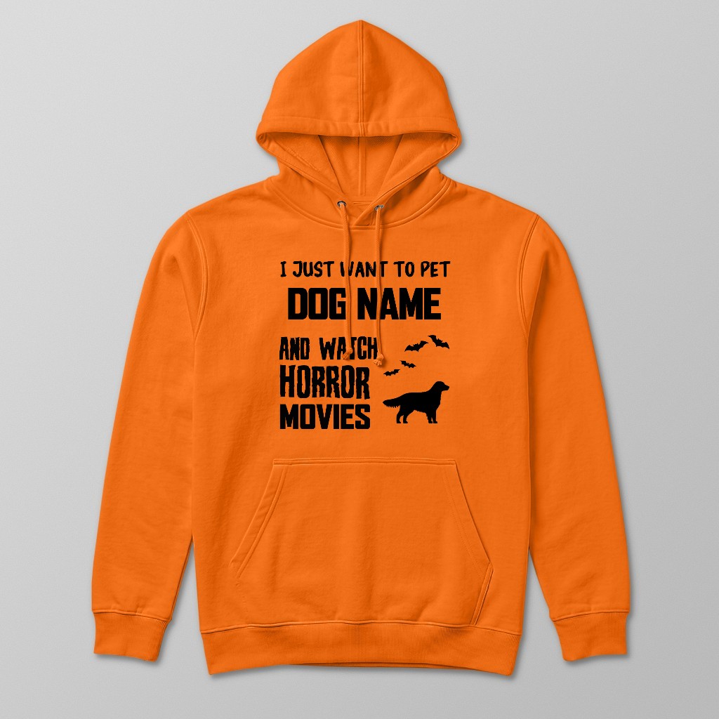 Watch Horror Movies: Personalized {breedFullName} Hoodie