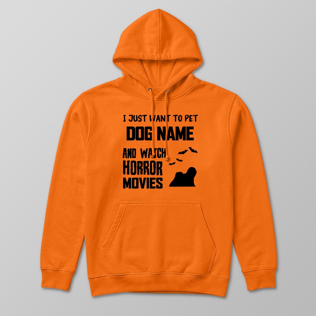 Watch Horror Movies: Personalized {breedFullName} Hoodie
