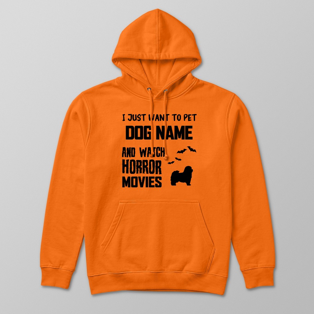 Watch Horror Movies: Personalized {breedFullName} Hoodie