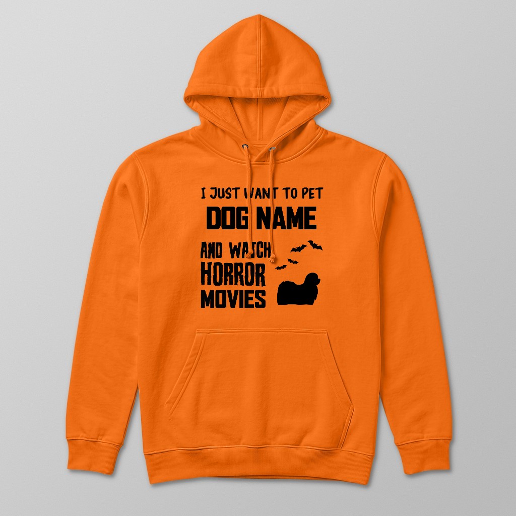 Watch Horror Movies: Personalized {breedFullName} Hoodie