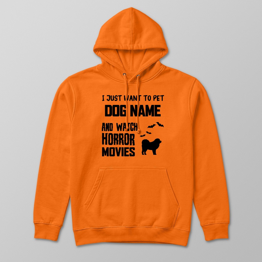 Watch Horror Movies: Personalized {breedFullName} Hoodie