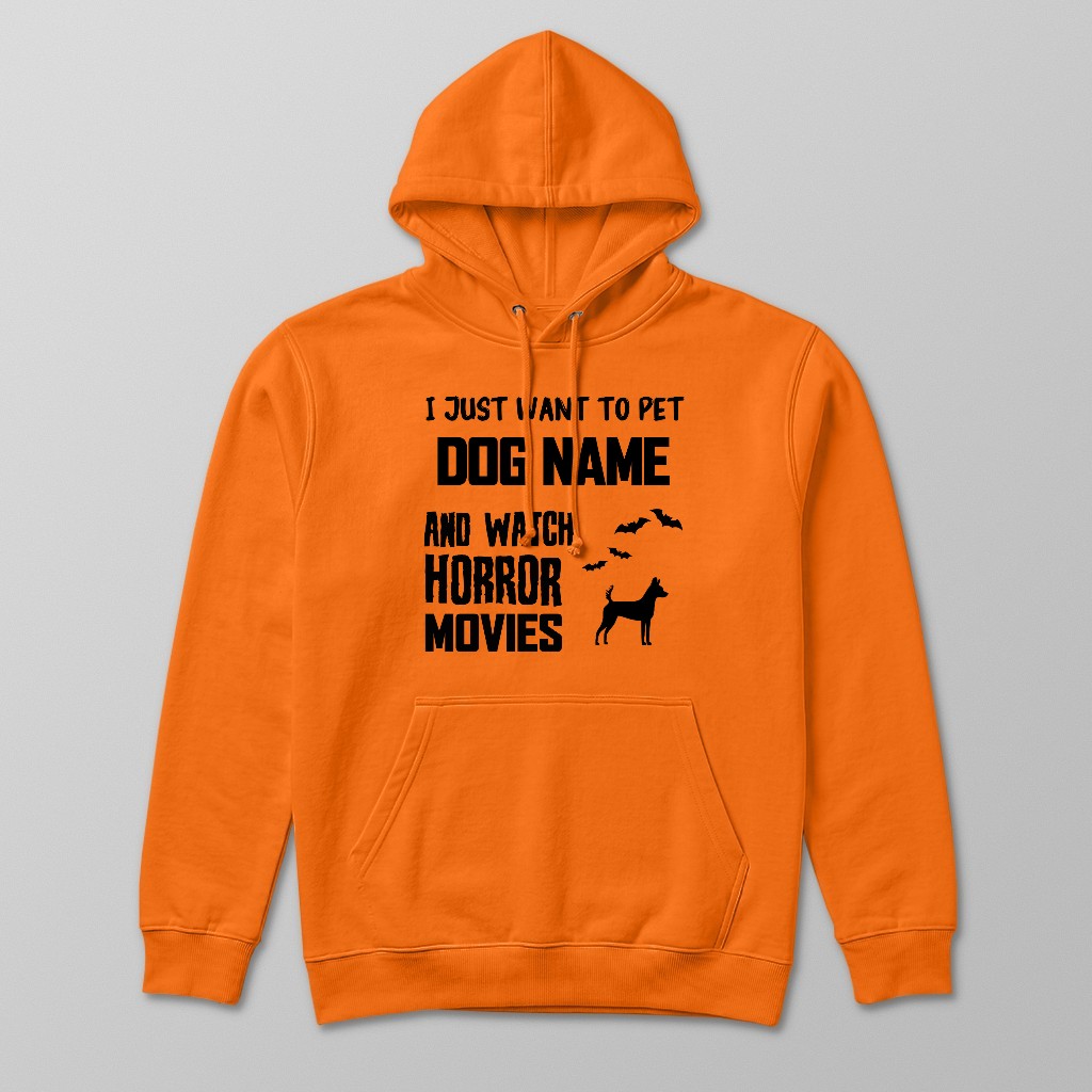 Watch Horror Movies: Personalized {breedFullName} Hoodie