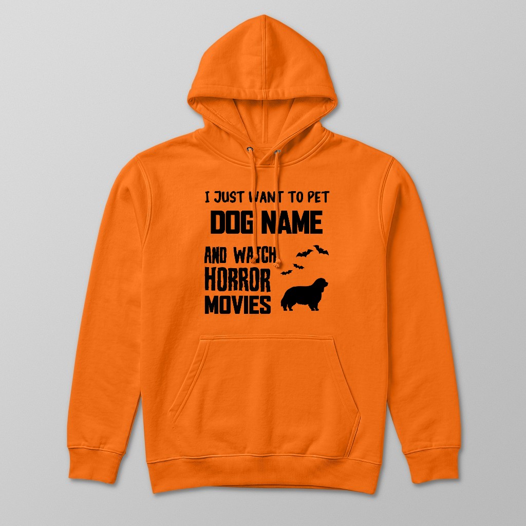 Watch Horror Movies: Personalized {breedFullName} Hoodie