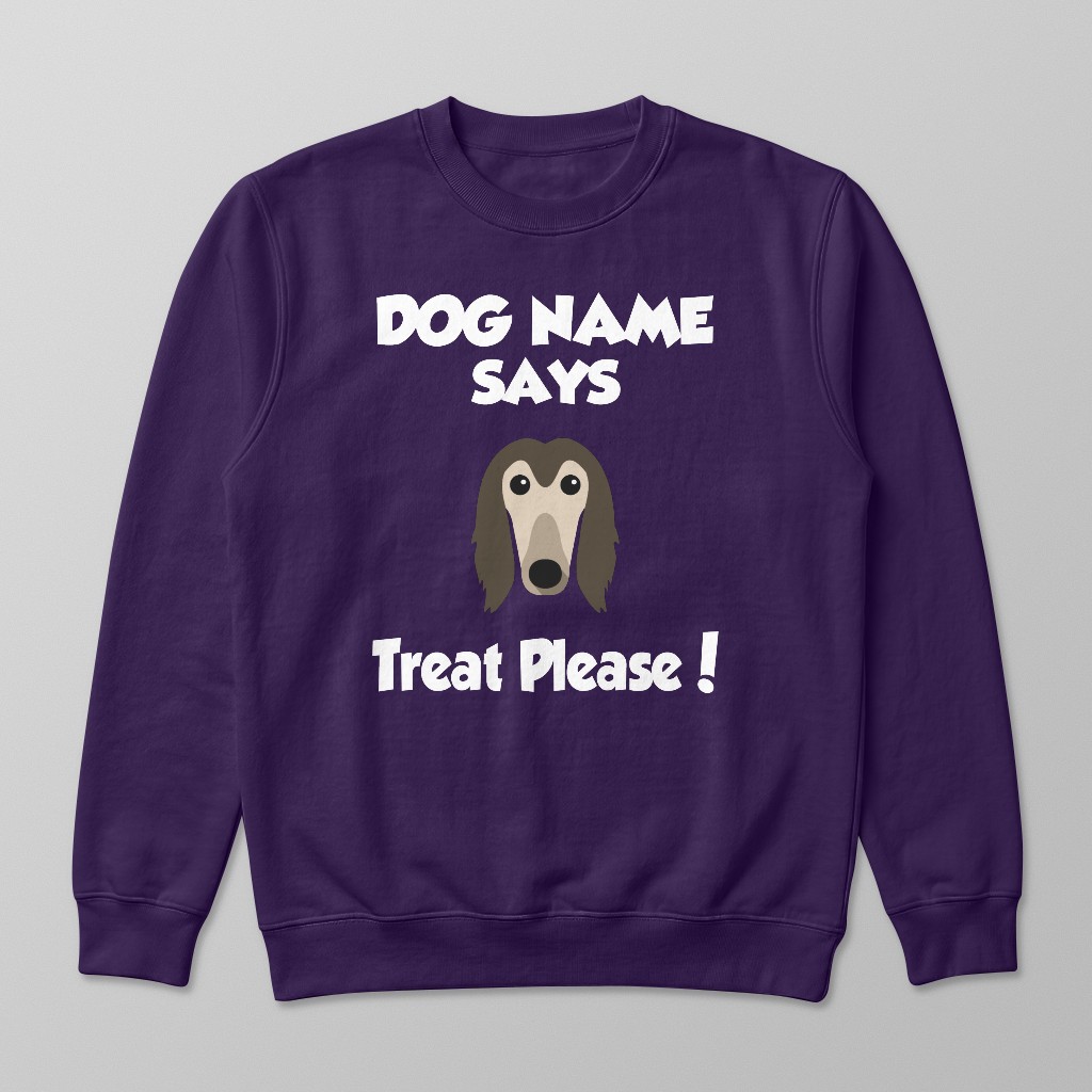 Treat Please: Personalized {breedFullName} Sweatshirt