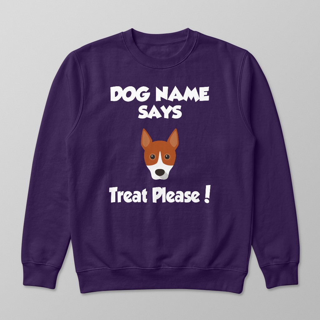 Treat Please: Personalized {breedFullName} Sweatshirt